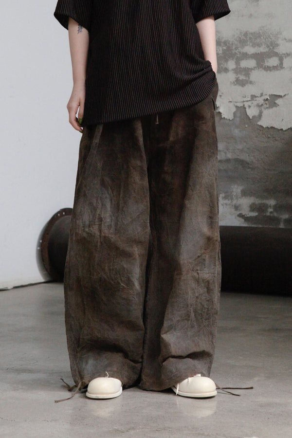 AVIVA JIFEI XUE Waxed Parachute Pants SS23-WPP-MTBR